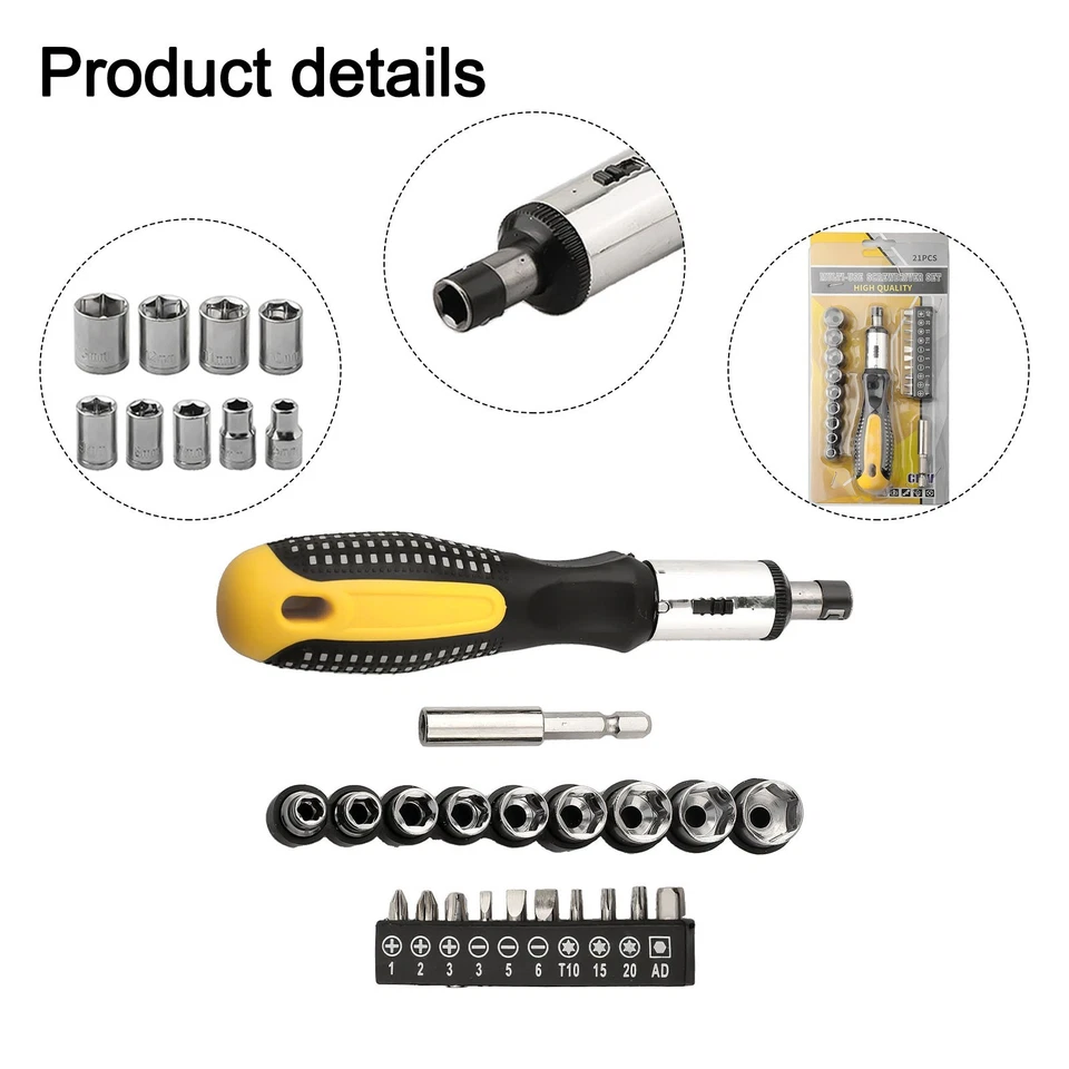 Ratschenschraubendreher -Set Vielseitiges Reparaturwerkzeug Für Computer - Bild 2 von 4