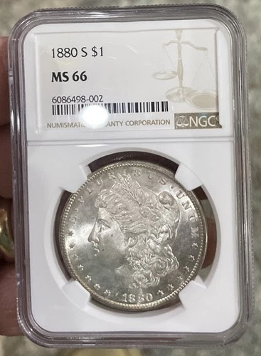 1880 S MORGAN SILVER DOLLAR NGC MS 66