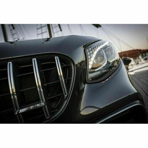 Front Grille Adhesive Badge Logo Radiator Fit For Mercedes Benz GT63 A35 S63 AMG Foto 2 de 4