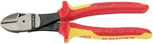 Knipex 74 08 200 VDE Insulated High Leverage Diagonal Side Cutters 200mm 31929