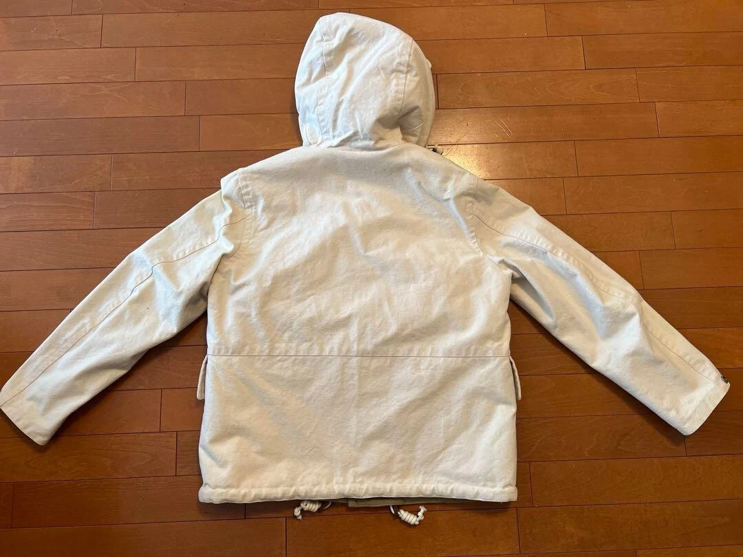 OFF WHITE Nigel Cabourn PILOT SMOCK Felpa con Cappuccio Giacca Blouson Uomo Taglia 48 Boa Off Bianco Cotone