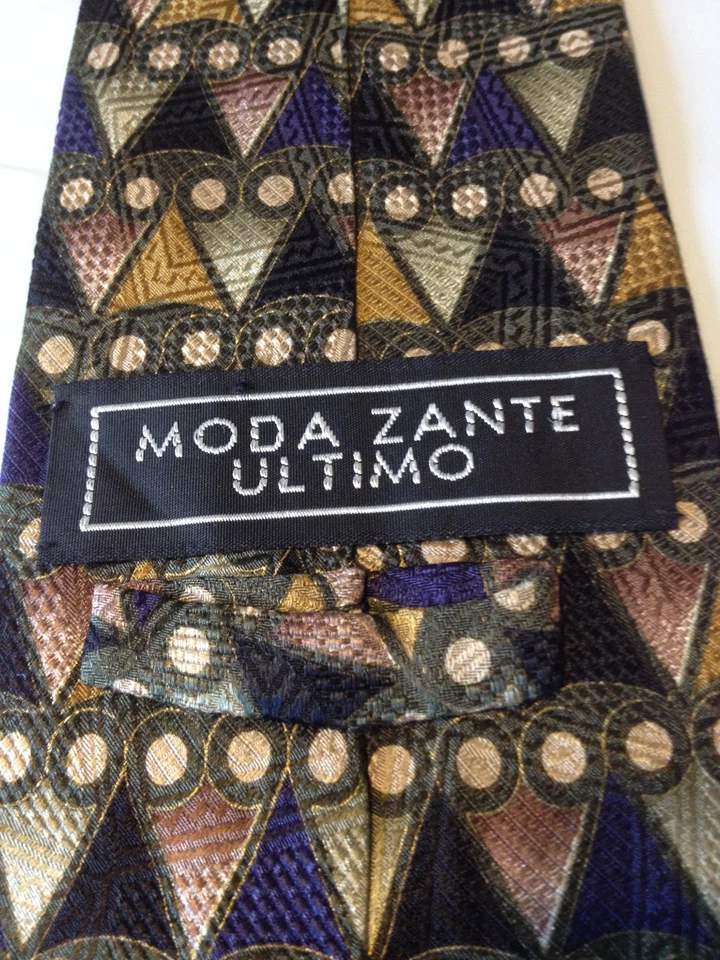 Corbata verde negra marrón SEDA MODA ZANTE ULTIMO 10918a Foto 2 de 2