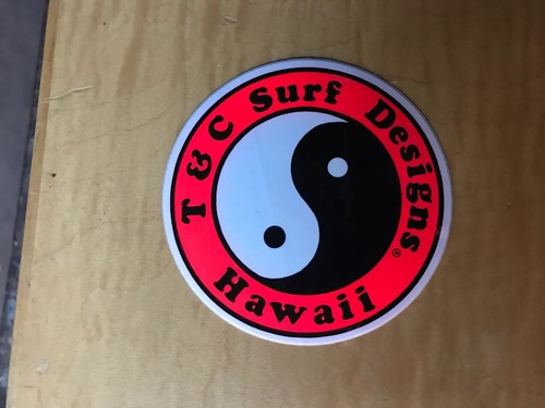Vintage 80's original T&C Surf Designs sticker NOS
