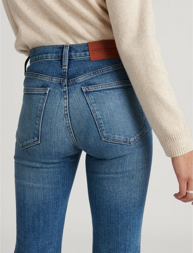 Lucky Brand High Rise Bridgette Slim Fit Crop Mini Boot Cut Jeans 7W14682 - Picture 4 of 7