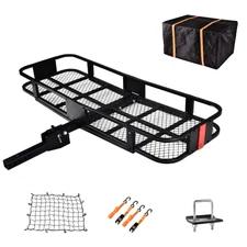TITIMO 60"x21"x6" Folding Hitch Mount Cargo Carrier - Luggage Basket Rack Fit...