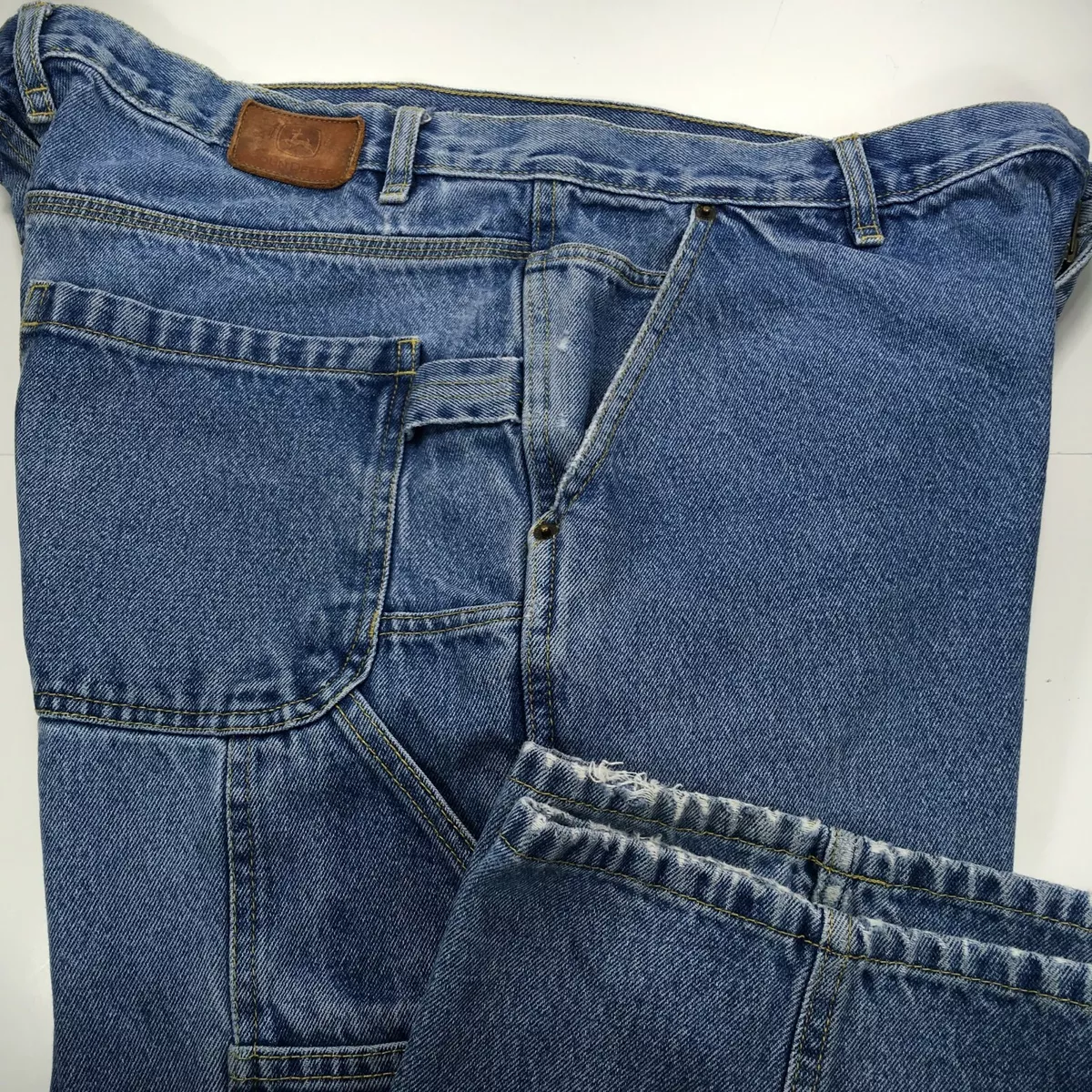 John Deere jean homme 40x30 charpentier pantalon de travail bleu denim commercia