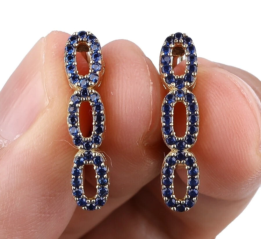 Beauty Sapphire Fashion Earrings