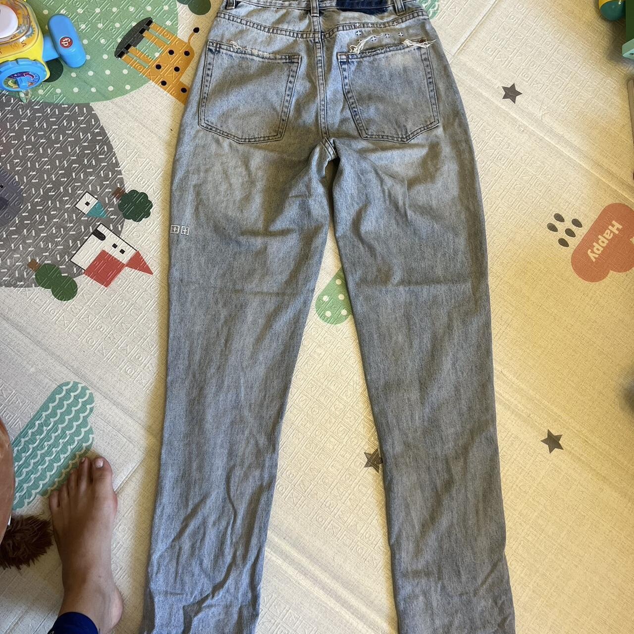 Ksubi Womens Wasted High Rise Straight Leg Denim Jeans Blue Size 23/ AU