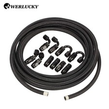 20ft An6-6an Stainless Steel Braided Oil Fuel Line Fittings Hose Adaptor Kit 20ft An6-6an Stainless Steel Braided Oil Fuel Line Fittings Hose Adaptor Kit