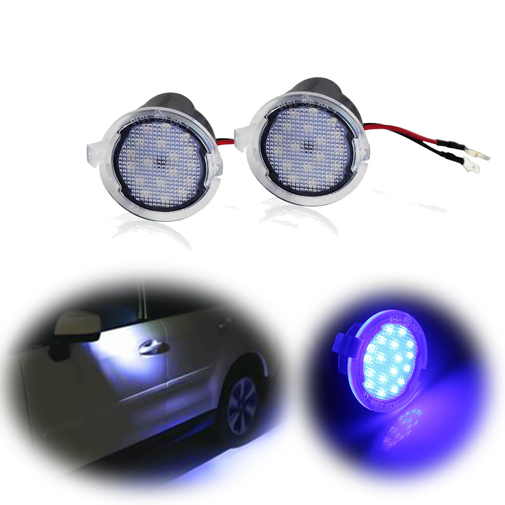 LED Side Mirror Puddle Lights for 2013-2019 Ford Fusion Gen 2 Blue