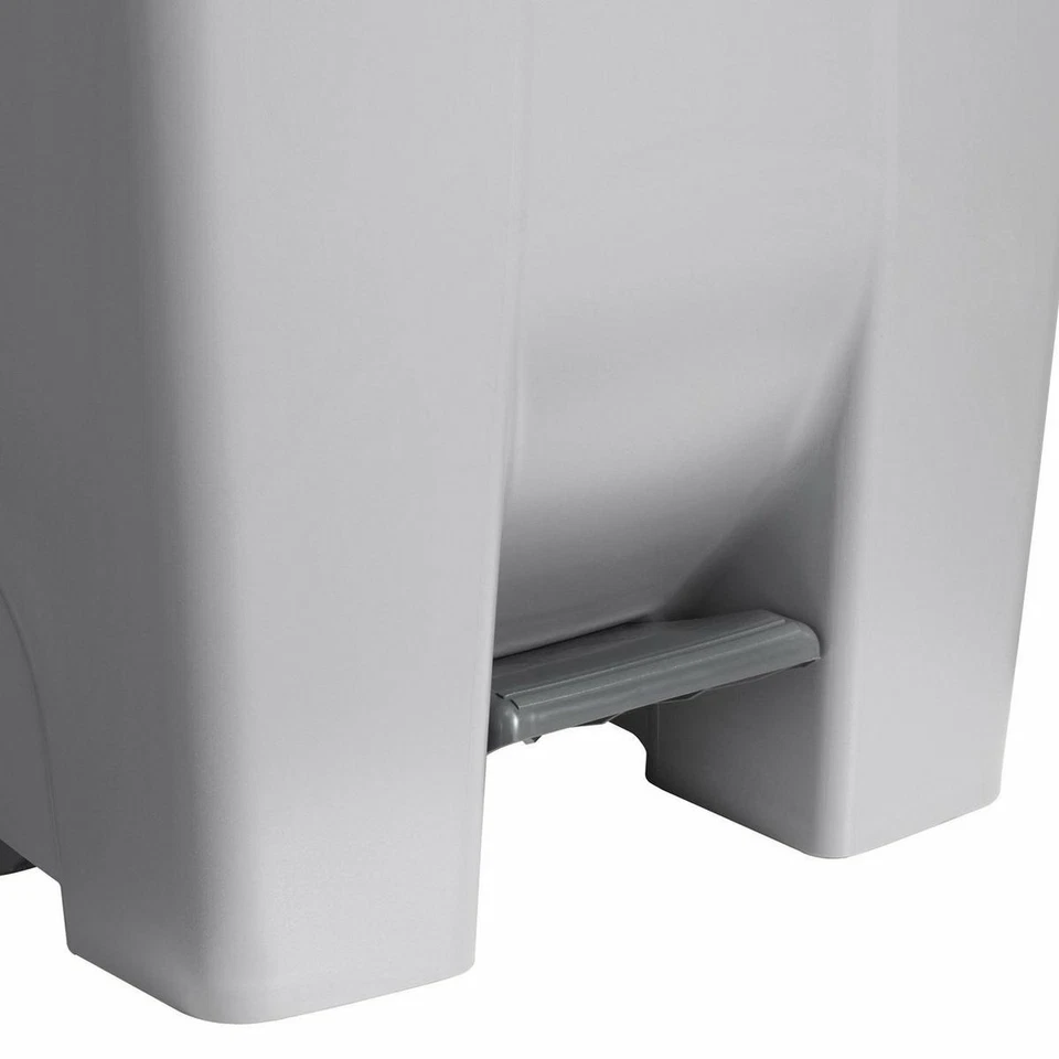 Sunware Abfalleimer 60 Liter-49x38x70cm-mit Rädern/Fußpedal/Handgriff- grau/grün - Bild 2 von 3