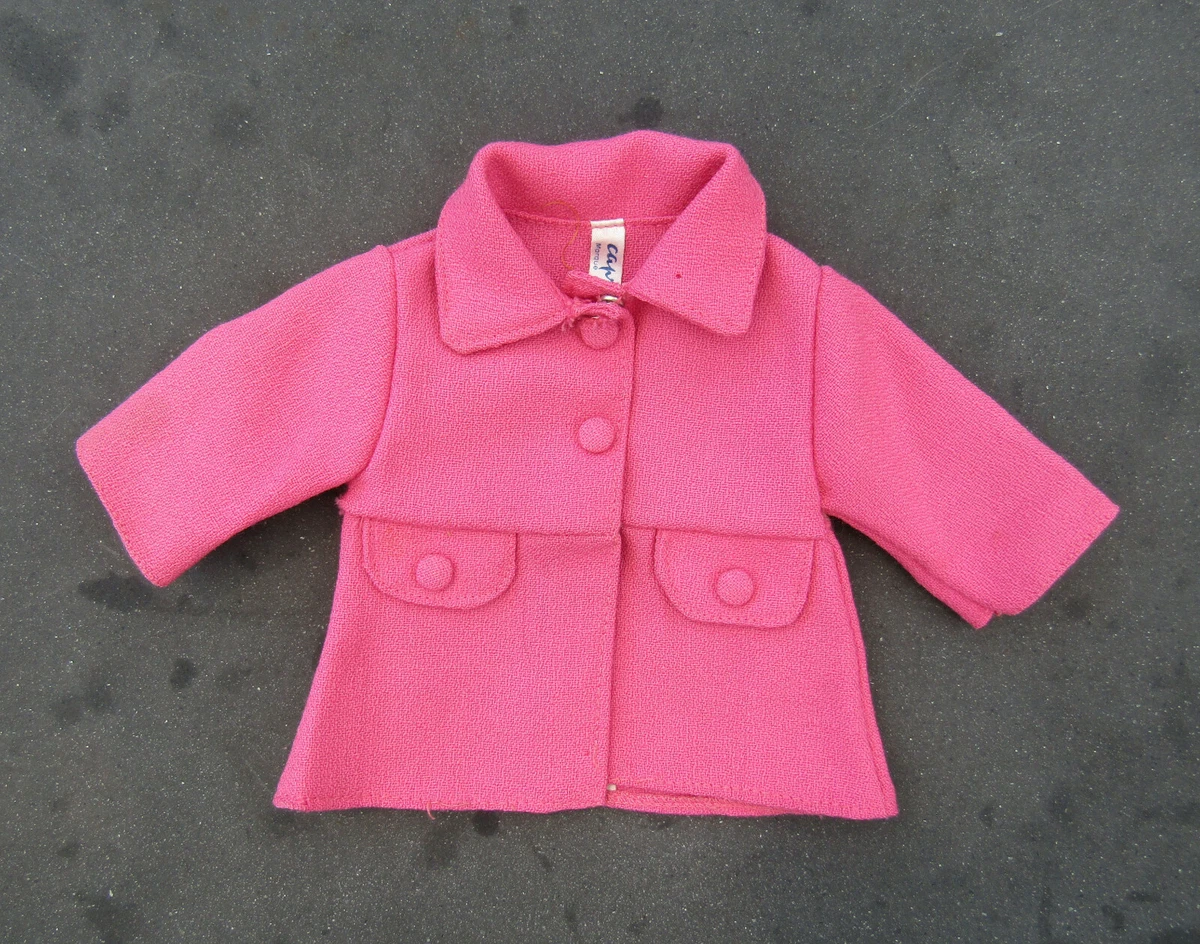 Manteau Veste Vêtements Poupée Rose Motif Textile Fond Illustration Vectorielle 81539626