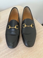 Gucci Jordaan leather loafer womens 35.5, pre-owned