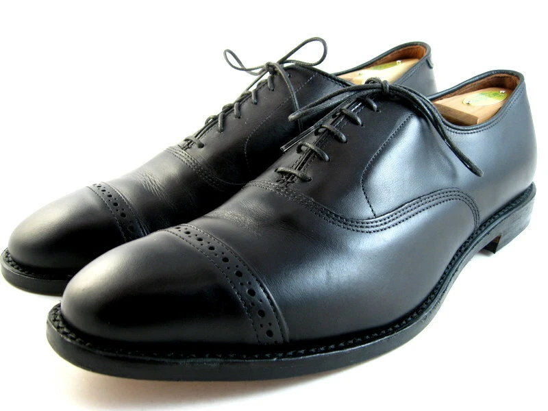 Allen Edmonds "FIFTH AVENUE" Hombre Puntera Oxfords 12 B Negro Hecho en EE. UU. (586) Foto 4 de 4