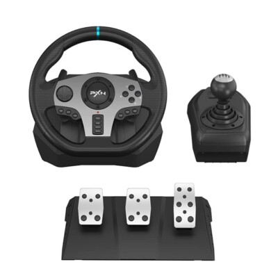  PXN V9 Steering Wheel & Pedals & Shifter For PC/PS3/PS4/SWITCH/XBOX ONE 
