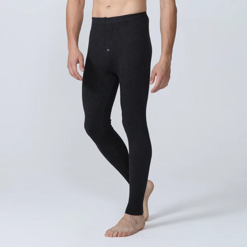 Ropa interior térmica para hombre mezcla de lana de cachemir cálida tejida larga Johns pantalones de invierno - Imagen 10 de 22