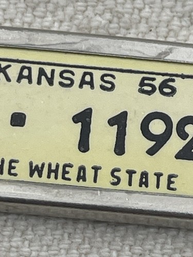 DAV Kansas 1956 License Plate Tag Keychain Disabled Veterans Lot Of 2 - Picture 6 of 10