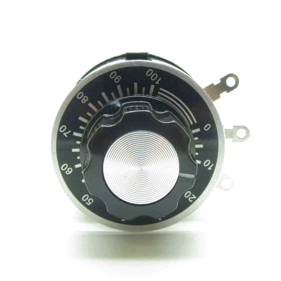 5W Drehpotentiometer Single Turn Linear Wirewound Pot + Regler Dial 100-47K Ohm - Bild 2 von 4