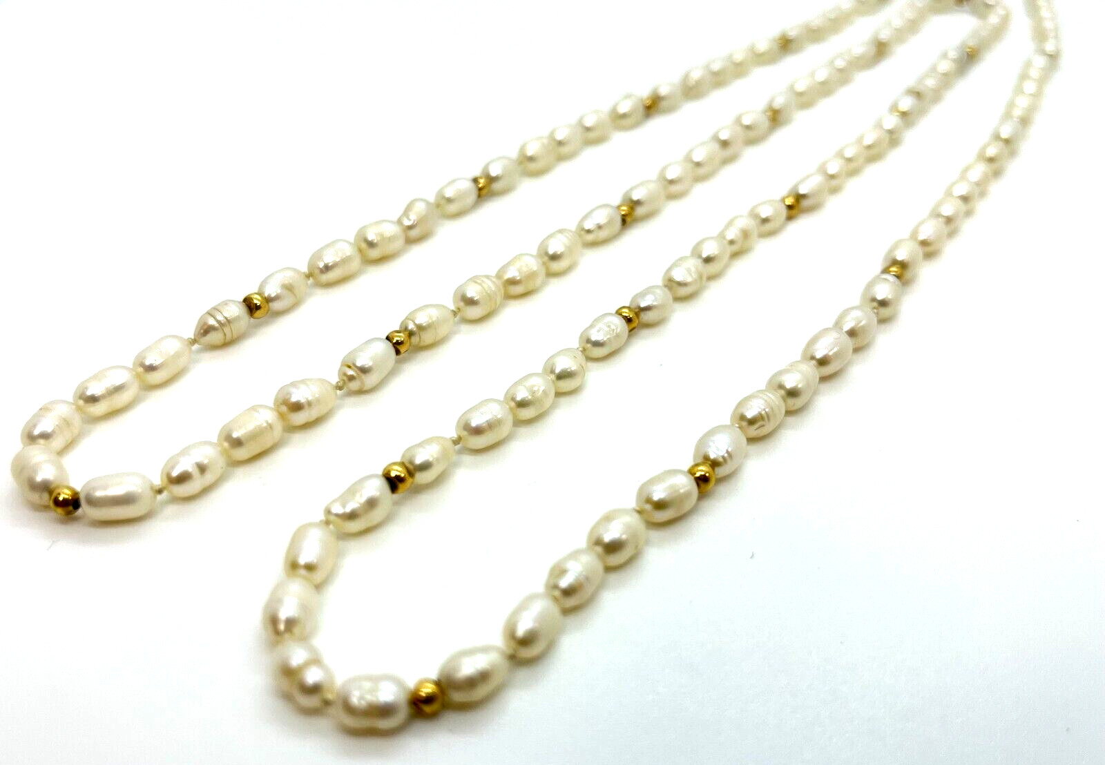 14k Solid Yellow Gold 36" Extra Long Layering Bar… - image 8