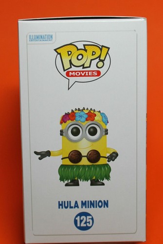FUNKO POP MOVIES DESPICABLE ME #125 HULA MINION GLOW~NYCC 2015 VINYL FIGURE π - Picture 4 of 8