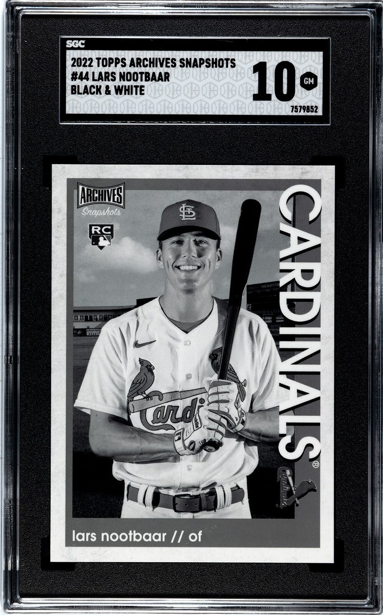 2022 Topps Archives Snapshots #44 Lars Nootbaar Black & White 