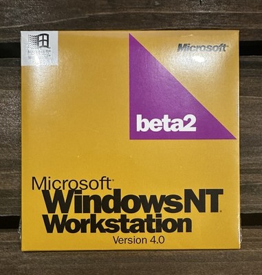 RARE Sealed Microsoft Windows NT Workstation Beta2 1996 CD   Vintage Computer
