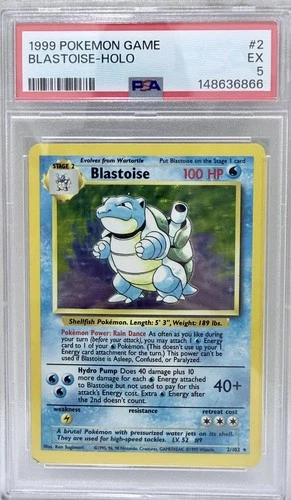 Blastoise-Holo 1999 POKEMON GAME #2 EX PSA 5