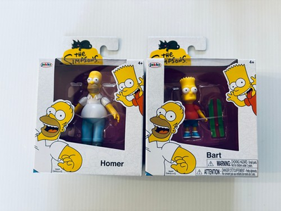 #ad Simpsons Series Figure by Jakks Pacific Bart and Homer Simpson Set 2 Inch $14.99