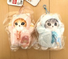 Mofusand collaboration Sanrio Little Twin Stars Kiki Lala mascot keychain NEW
