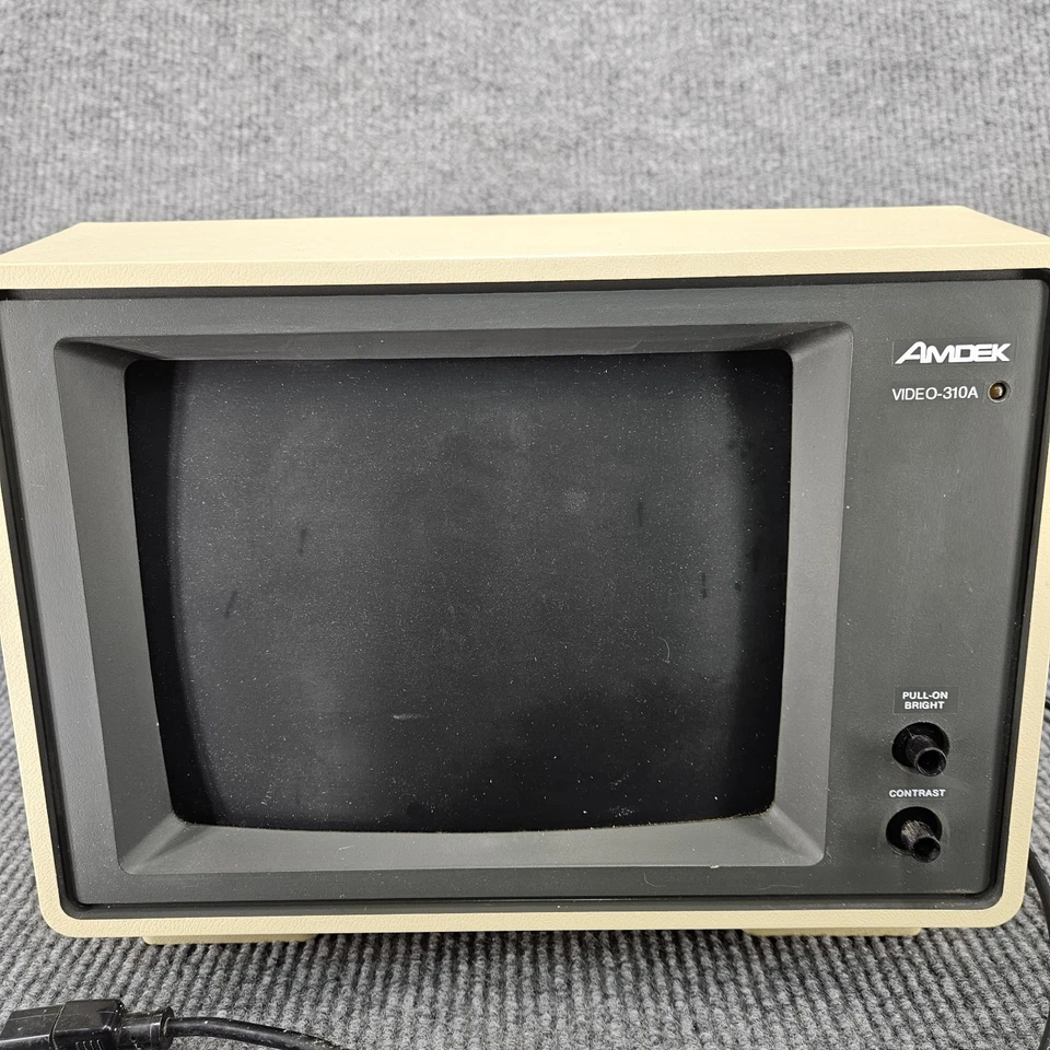 Amdek Monitor 310A 12" 1986 Computer Untested But Powers On - Image 2 of 4