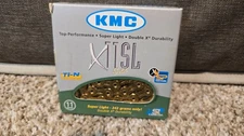 KMC 11 Speed X11SL Gold Tone Chain 116 Links Superlight - NEW