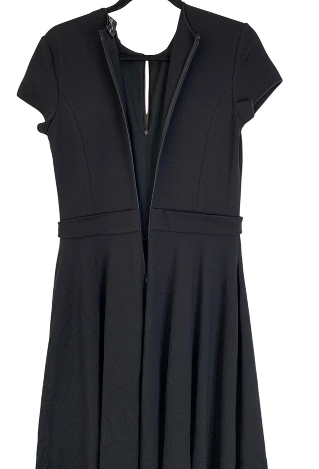 Vestido Emporio Armani Milano Jersey Midi Talla 12 EE. UU. Manga Corta Cremallera Trasera Foto 4 de 4