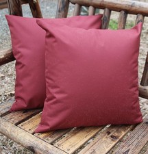 4 or 6 Pc Outdoor Waterproof Pillow Covers 20 x 20 Wine Red / Burgundy