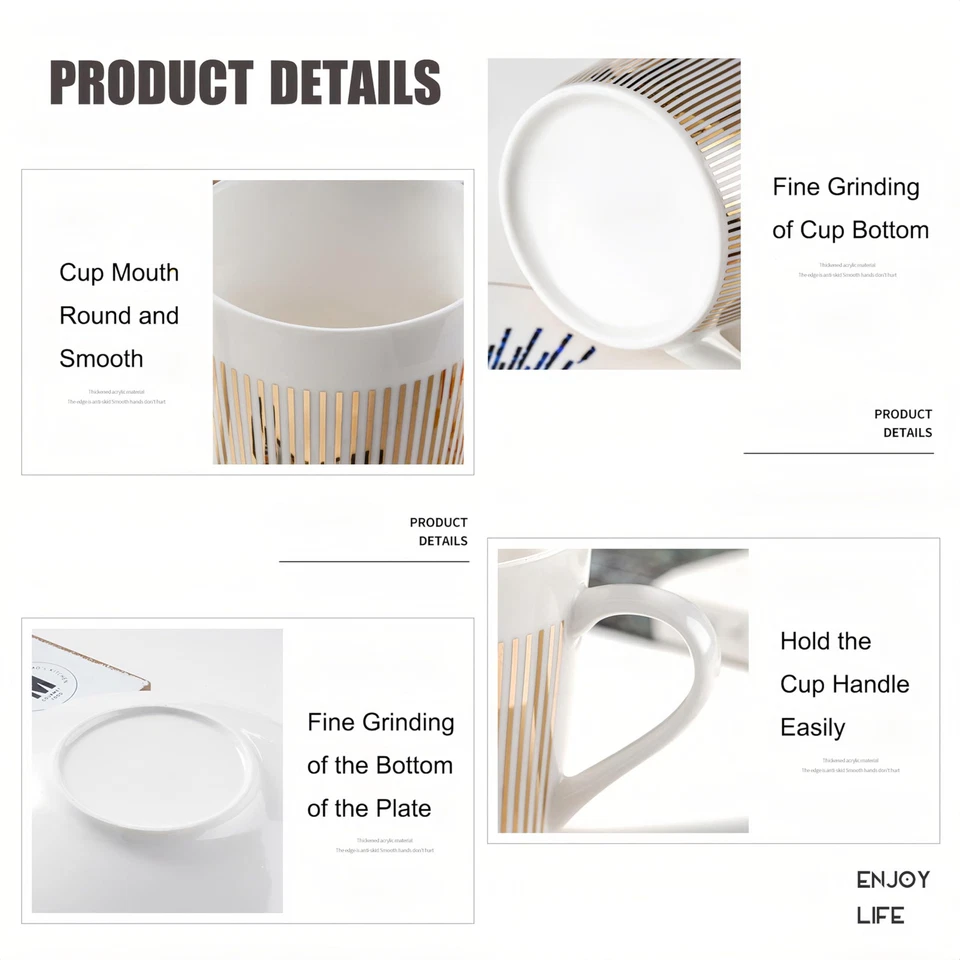 Juegos de tazas y platillos de café Old Craftsmen's 8,45 oz único reflejo dinámico Mirage... Foto 4 de 4