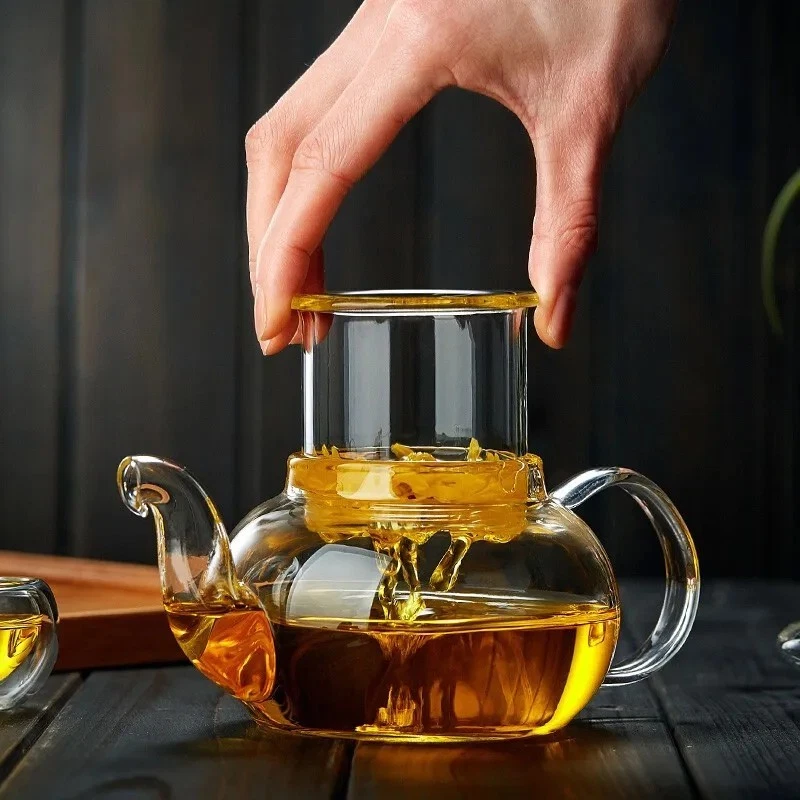Glass Teapot with Infuser 400ml/1000ml – Heat-Resistant Kung Fu Tea Ware Set - Image 3 of 4