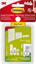 Command Picture Hanging Strips, Value Pack - 8 S/M/L official Brand pack 2.64 per strip