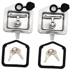 T-Handle Latch,2 Truck Tool Box Latch Stainless Lock Replacement Handle with 4 