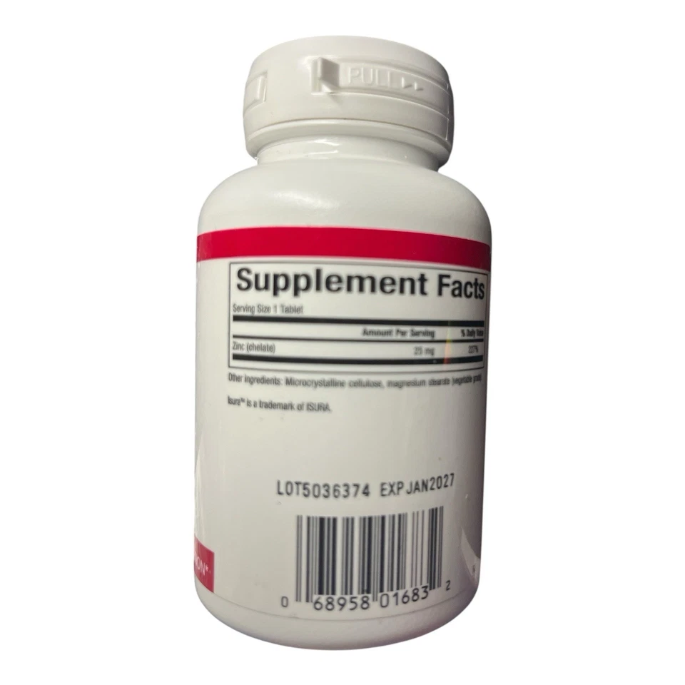 Natural Factors хелат цинка 25 мг 90 таблеток иммунная поддержка срок годности 01/2027 новый - Изображение 3 из 3