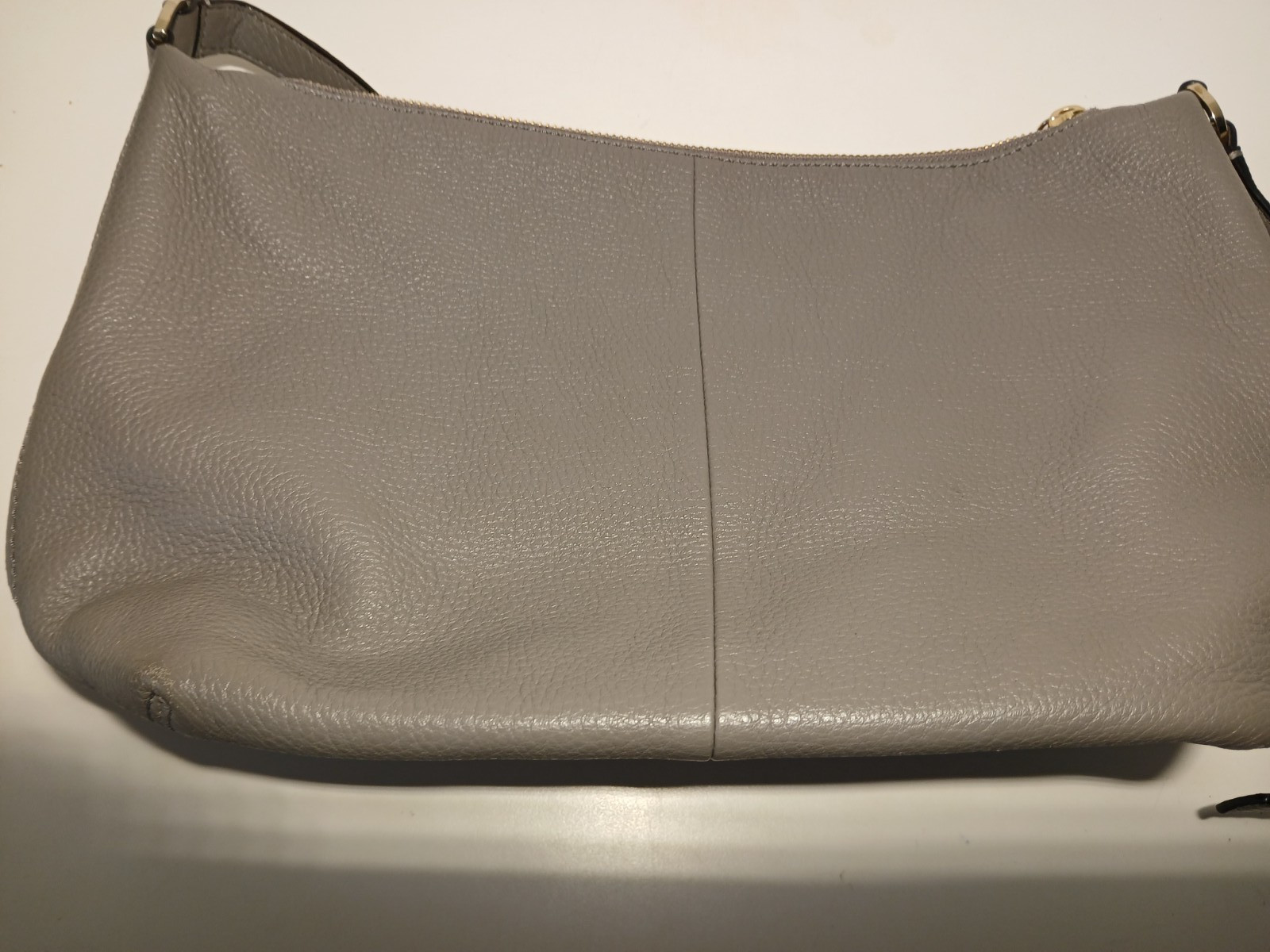 Kate Spade New York Gray Pebbled Crossbody Bag Purse  100% Cow Leather Tassel thumbnail 5