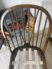 Ercol Windsor Carver Chair Vintage Elm Beech Armchair Solid Project Restoration