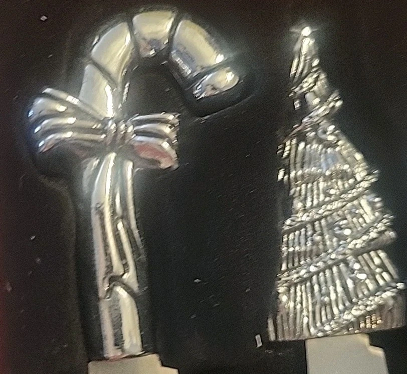 Vacaciones de Navidad ACERO INOXIDABLE Esparcidores de Queso Santa Candy Bastón Árbol Foto 4 de 4