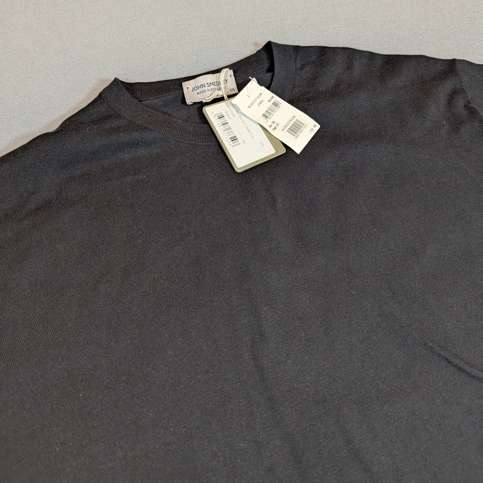Camiseta John Smedley Lorca Soldada Negra Talla XXL Hecha en Inglaterra Nueva Foto 2 de 4