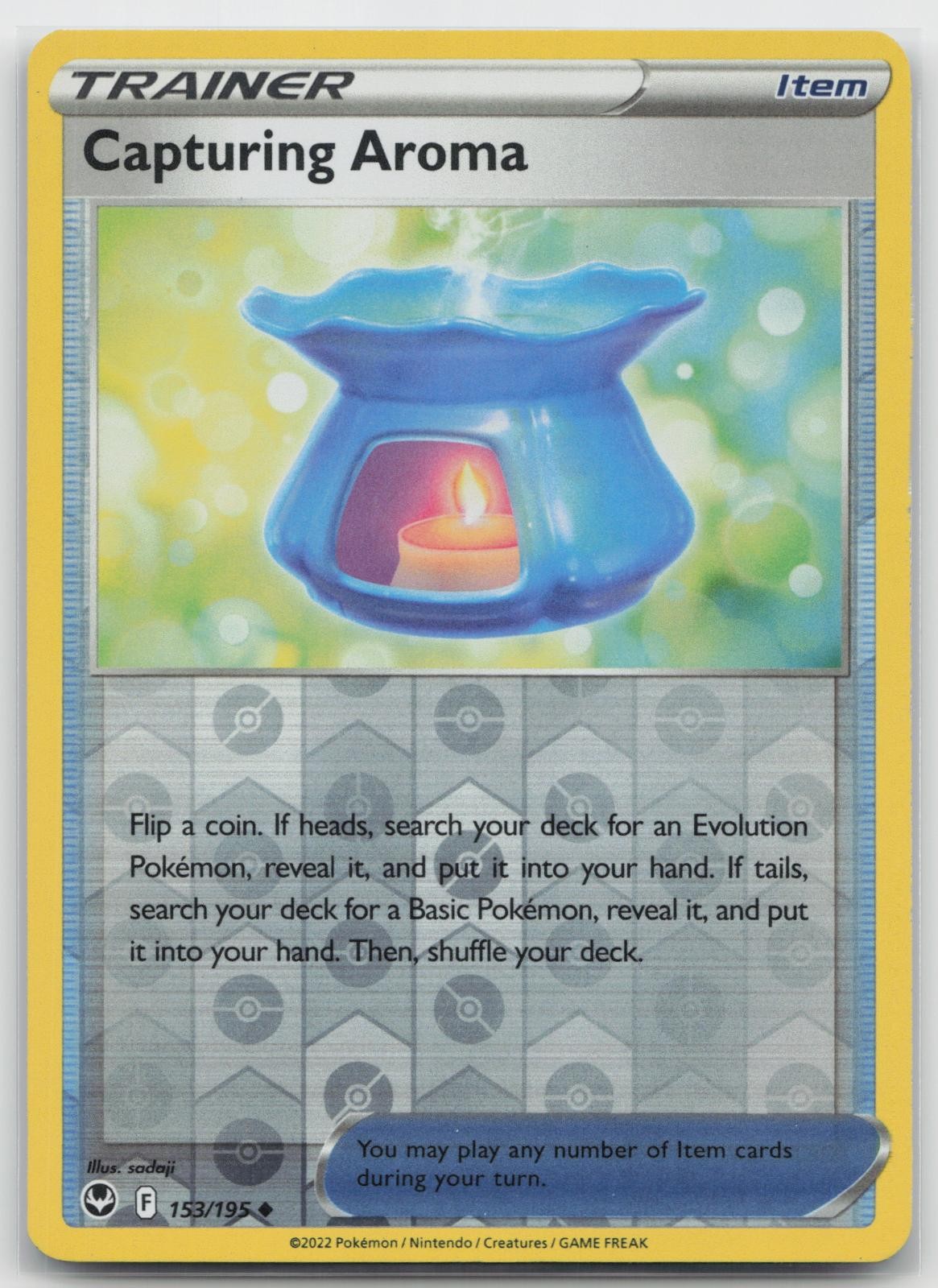 Capturing Aroma 153/195 Uncommon Silver Tempest Pokemon Reverse Holo NM