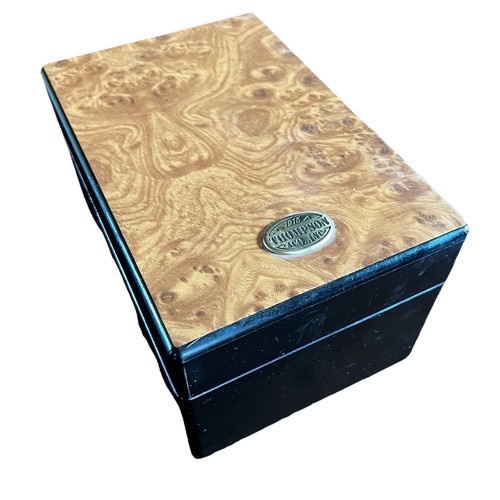 Cigar Humidor Thompson & Co Inc 1915 Box Wood 5”x6”x9” Wooden Case Cigars