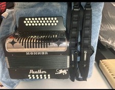 Hohner Panther Black 3 Row Diatronic Accordion