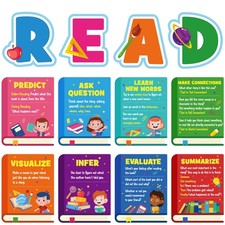 Reading Strategy Classroom Decorations Bulletin 10 x 11.8 inches, Multicolor