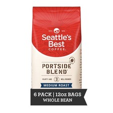 Portside Blend Coffee - 12oz Whole Bean Bags, Medium Roast, 6 Pack 14.66 per pound