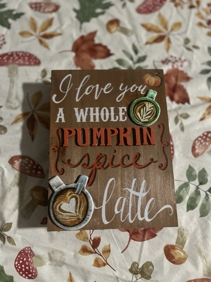 Pumpkin Spice Latte Fall Decor Sign Set Hobby Lobby & Michael’s Autumn Rustic - Image 4 of 4