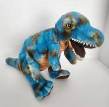 Aurora Dinosaur Plush Stuffed Animal Tyrannosaurus T-Rex Toy Jurassic Blue Brown
