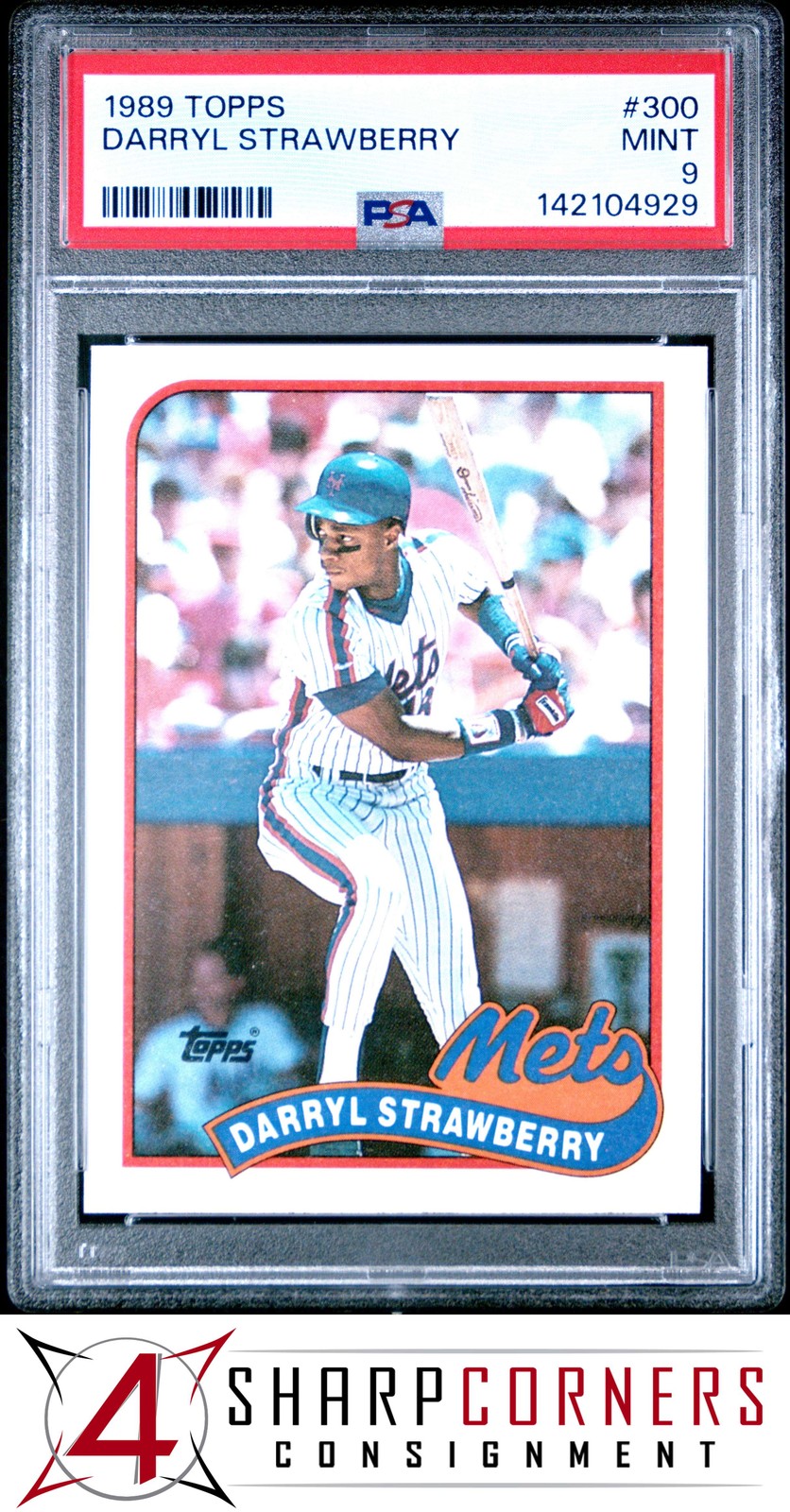 1989 TOPPS #300 DARRYL STRAWBERRY METS PSA 9